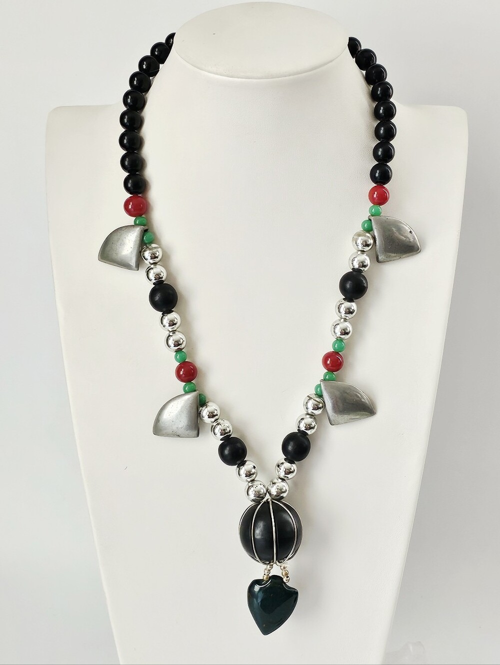 Alexis Kirk Vintage Wearable Art Statement Necklace Signed